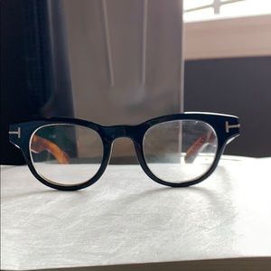Tom Ford unisex round Havana eyeglass frame